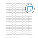 0.875" x 0.5" White Rectangular Sheet Labels - Removable Adhesive