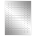 0.875" x 0.5" Silver Foil Rectangular Sheet Labels