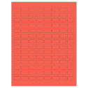 0.875" x 0.5" Red Rectangular Sheet Labels