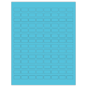 0.875" x 0.5" Turquoise Rectangular Sheet Labels