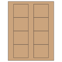 2.75" x 2.5" Brown Kraft Rectangular Sheet Labels