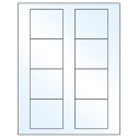 2.75" x 2.5" Crystal Clear Rectangular Sheet Labels