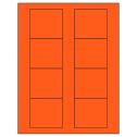 2.75" x 2.5" Fluorescent Red Rectangular Sheet Labels