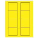 2.75" x 2.5" Fluorescent Yellow Rectangular Sheet Labels