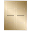 2.75" x 2.5" Gold Foil Rectangular Sheet Labels