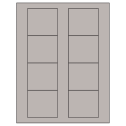 2.75" x 2.5" Gray Rectangular Sheet Labels