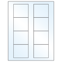 2.75" x 2.5" White Mid Gloss Rectangular Sheet Labels