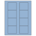 2.75" x 2.5" Pastel Blue Rectangular Sheet Labels