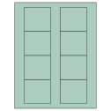 2.75" x 2.5" Pastel Green Rectangular Sheet Labels