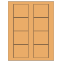 2.75" x 2.5" Pastel Orange Rectangular Sheet Labels