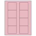 2.75" x 2.5" Pastel Pink Rectangular Sheet Labels