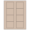 2.75" x 2.5" Pastel Tan Rectangular Sheet Labels