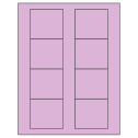 2.75" x 2.5" Pastel Purple Rectangular Sheet Labels