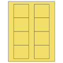 2.75" x 2.5" Pastel Yellow Rectangular Sheet Labels