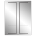 2.75" x 2.5" Silver Foil Rectangular Sheet Labels