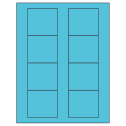 2.75" x 2.5" Turquoise Rectangular Sheet Labels