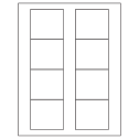 2.75" x 2.5" White Rectangular Sheet Labels