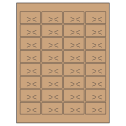 1.875" x 1.0625" Brown Kraft Rectangular Sheet Labels