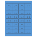 1.875" x 1.0625" Fluorescent Blue Rectangular Sheet Labels