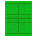 1.875" x 1.0625" Fluorescent Green Rectangular Sheet Labels