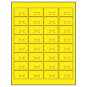 1.875" x 1.0625" Fluorescent Yellow Rectangular Sheet Labels