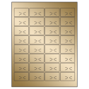 1.875" x 1.0625" Gold Foil Rectangular Sheet Labels