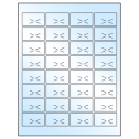 1.875" x 1.0625" White Premium High Gloss Rectangular Sheet Labels