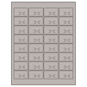 1.875" x 1.0625" Gray Rectangular Sheet Labels