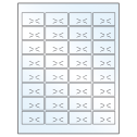 1.875" x 1.0625" White Mid Gloss Rectangular Sheet Labels
