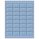 1.875" x 1.0625" Pastel Blue Rectangular Sheet Labels