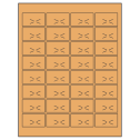 1.875" x 1.0625" Pastel Orange Rectangular Sheet Labels