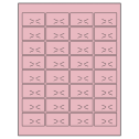 1.875" x 1.0625" Pastel Pink Rectangular Sheet Labels