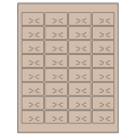 1.875" x 1.0625" Pastel Tan Rectangular Sheet Labels