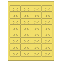 1.875" x 1.0625" Pastel Yellow Rectangular Sheet Labels