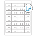 1.875" x 1.0625" White Rectangular Sheet Labels - Removable Adhesive