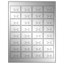1.875" x 1.0625" Silver Foil Rectangular Sheet Labels
