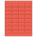 1.875" x 1.0625" Red Rectangular Sheet Labels