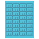 1.875" x 1.0625" Turquoise Rectangular Sheet Labels
