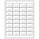 1.875" x 1.0625" White Polyester Rectangular Sheet Labels