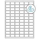 1.25" x 0.75" White Rectangular Sheet Labels - Ultra Aggressive Adhesive