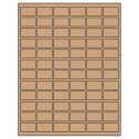 1.25" x 0.75" Brown Kraft Rectangular Sheet Labels