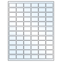 1.25" x 0.75" Crystal Clear Rectangular Sheet Labels