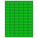 1.25" x 0.75" Fluorescent Green Rectangular Sheet Labels