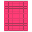 1.25" x 0.75" Fluorescent Pink Rectangular Sheet Labels