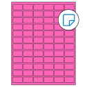 1.25" x 0.75" Fluorescent Pink Rectangular Sheet Labels - Removable Adhesive