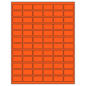 1.25" x 0.75" Fluorescent Red Rectangular Sheet Labels