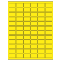1.25" x 0.75" Fluorescent Yellow Rectangular Sheet Labels