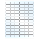 1.25" x 0.75" White Mid Gloss Rectangular Sheet Labels