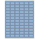 1.25" x 0.75" Pastel Blue Rectangular Sheet Labels