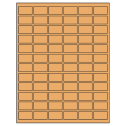 1.25" x 0.75" Pastel Orange Rectangular Sheet Labels